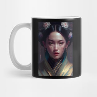 Japanese Geisha In Digital Art. Gift Idea For Japan Fans 2 Mug